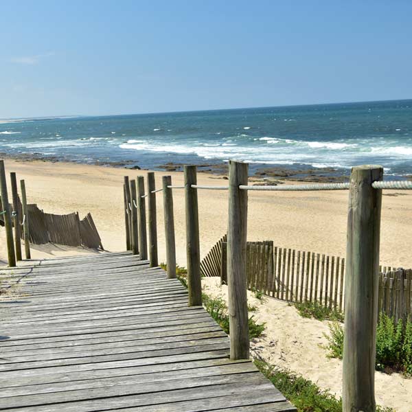La costa al sur de Oporto