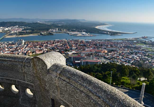 A vista sobre Viana do Castelo