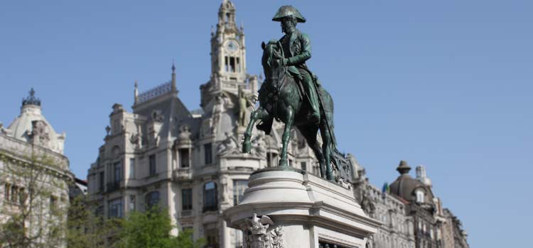 King Pedro IV in the Praca da Liberdade 