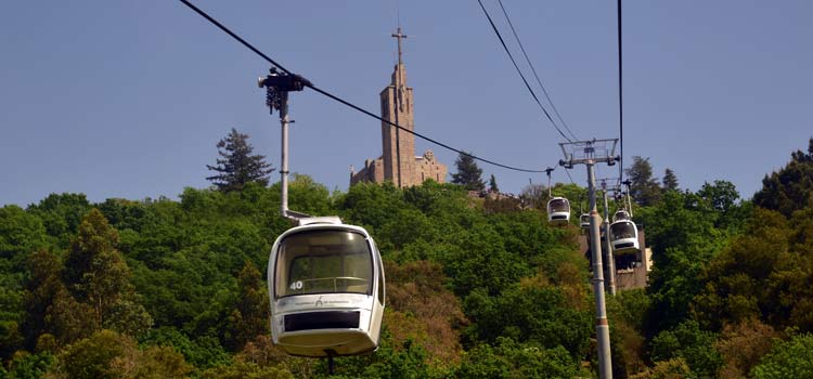 Penha hill Guimarães cable car